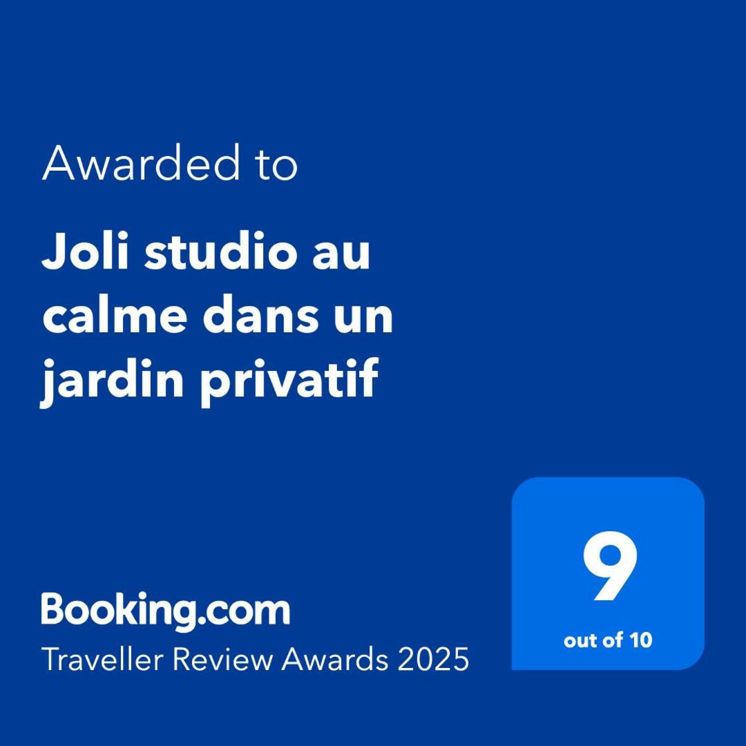 Joli Studio Au Calme Dans Un Jardin Privatif Ouistreham Exterior foto